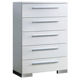 Clementine Glossy White Chest by Furniture of America at Eve Furniture