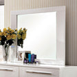 Clementine Glossy White Mirror by Furniture of America at Eve Furniture