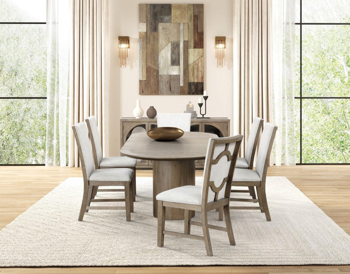 Clements Oak Uph Side Chair, Set of 2 by Furniture of America at Eve Furniture