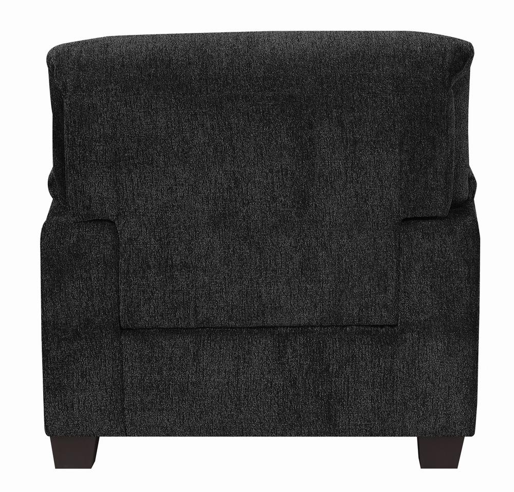 Clemintine Graphite Upholstered Chair with Nailhead Trim