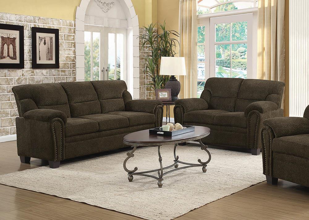 Clemintine Upholstered Pillow Top Arm Living Room Set