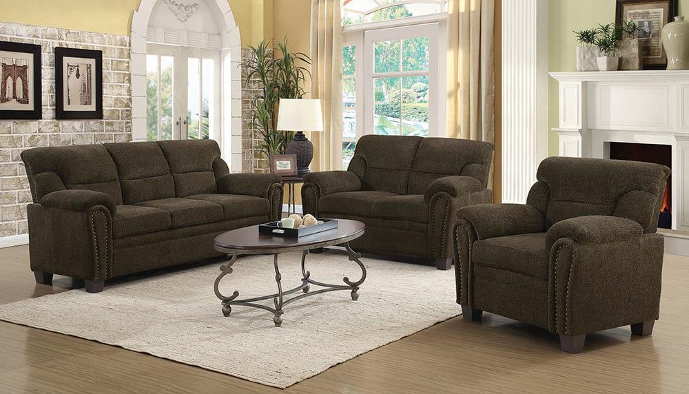 Clemintine Upholstered Pillow Top Arm Living Room Set