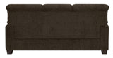 Clemintine Upholstered Sofa with Nailhead Trim Brown