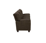 Clemintine Upholstered Sofa with Nailhead Trim Brown