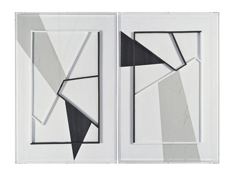 Clemmons Black/White Wall Art by Crestview at Eve Furniture