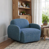 Cleo Blue Swivel Chair by Zuomod at Eve Furniture