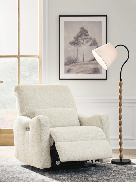 Cleo Pier Chai Power AutoGlide Recliner by Ashley at Eve Furniture