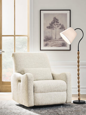 Cleo Pier Chai Power AutoGlide Recliner by Ashley at Eve Furniture