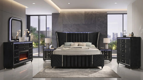 Cleopatra Black Bedroom Set by Happy Homes at Eve Furniture