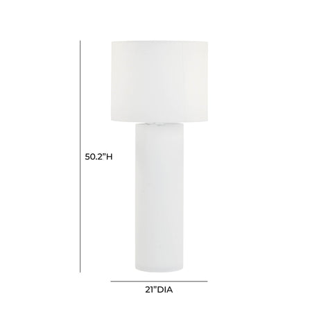 Cleopatra Cream Linen Floor Lamp by TOV Furniture at Eve Furniture