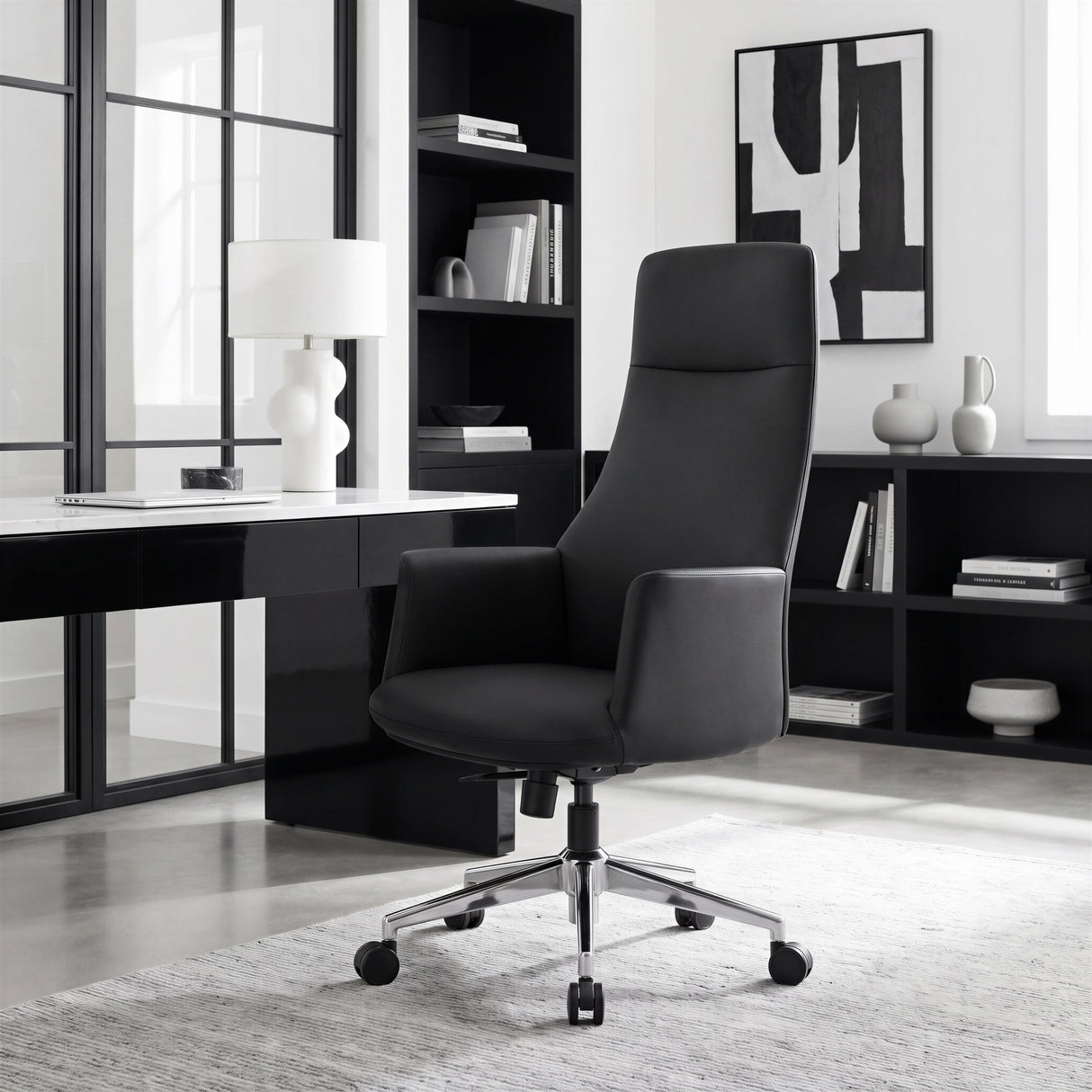 Cleopatra Office Chair Black by Zuomod at Eve Furniture