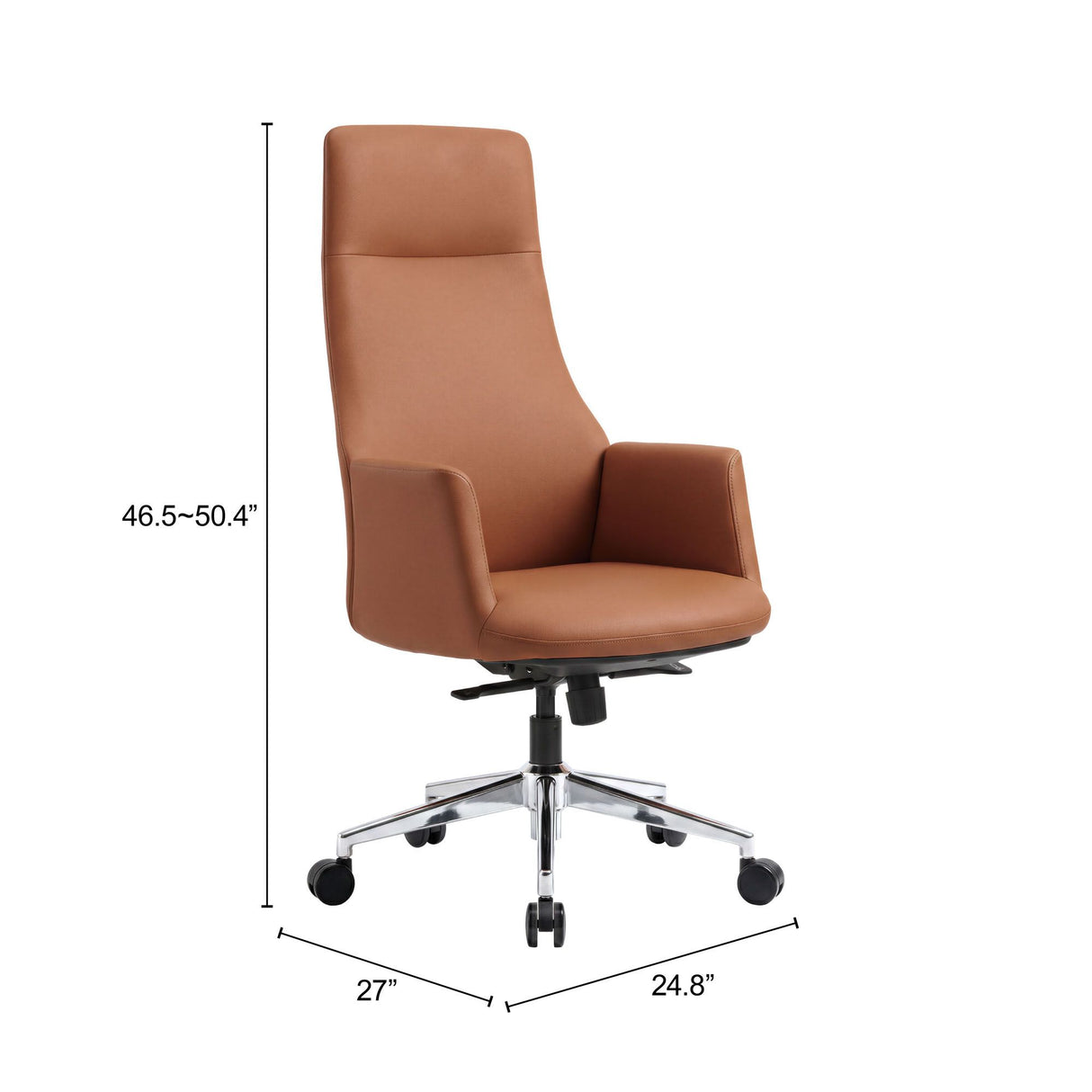 Cleopatra Office Chair Brown by Zuomod at Eve Furniture