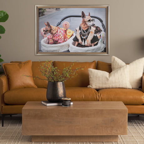 Clever Canines by Mercana Studio a Hand Embellished Textured Framed Photo Art Print Matted under Gla by Mercana at Eve Furniture