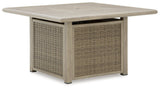 Cliff Trails Beige Fire Pit Table by Ashley at Eve Furniture