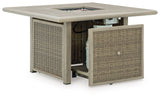 Cliff Trails Beige Fire Pit Table by Ashley at Eve Furniture