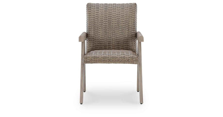 Cliff Trails Beige Outdoor Arm Chair by Ashley at Eve Furniture