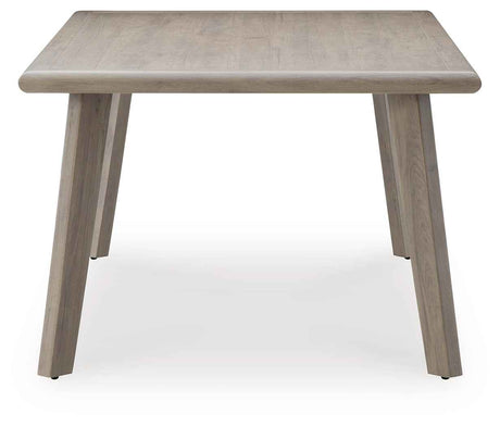 Cliff Trails Beige Outdoor Dining Table and 4 Arm Chairs by Ashley at Eve Furniture