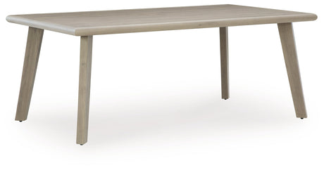Cliff Trails Beige Outdoor Dining Table by Ashley at Eve Furniture