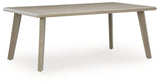 Cliff Trails Beige Outdoor Dining Table by Ashley at Eve Furniture