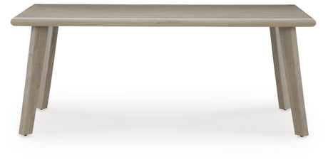Cliff Trails Beige Outdoor Dining Table by Ashley at Eve Furniture