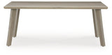 Cliff Trails Beige Outdoor Dining Table by Ashley at Eve Furniture