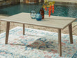 Cliff Trails Beige Outdoor Dining Table by Ashley at Eve Furniture
