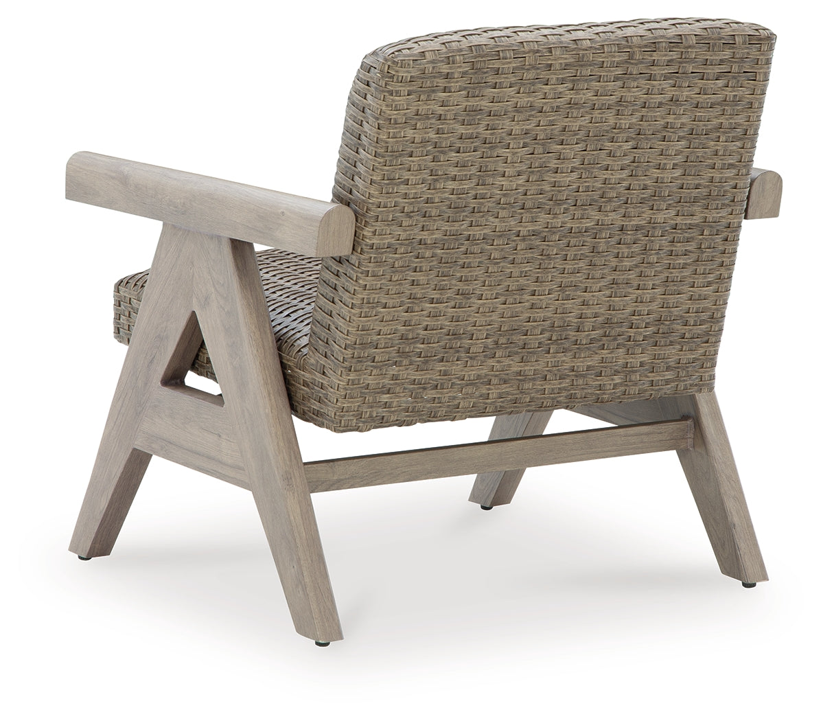 Cliff Trails Beige Outdoor Rocking Lounge Chair by Ashley at Eve Furniture