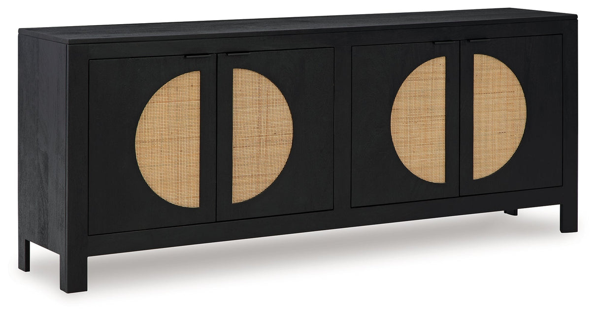 Cliffiings Black/Natural Accent Cabinet