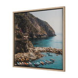 Cliffside View by Mercana Studio a Hand Embellished Textured Framed Art Photo Matted under Glass by Mercana at Eve Furniture