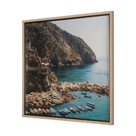 Cliffside View by Mercana Studio a Hand Embellished Textured Framed Art Photo Matted under Glass by Mercana at Eve Furniture