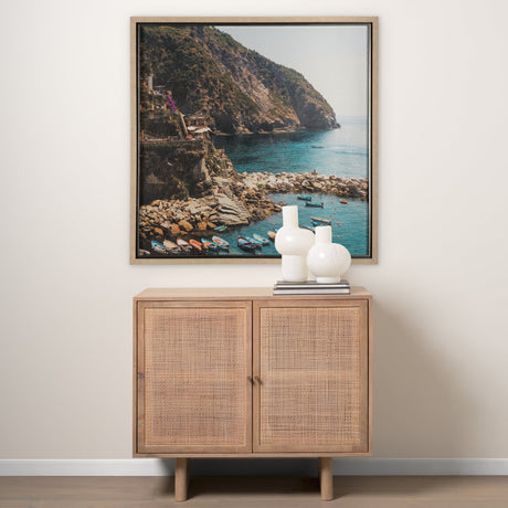 Cliffside View by Mercana Studio a Hand Embellished Textured Framed Art Photo Matted under Glass by Mercana at Eve Furniture