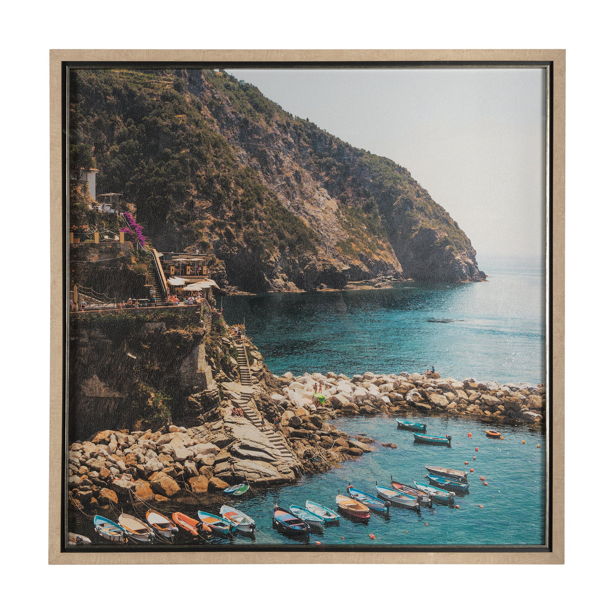 Cliffside View by Mercana Studio a Hand Embellished Textured Framed Art Photo Matted under Glass by Mercana at Eve Furniture