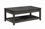 Cliffview Gray Lift Top Coffee Table with Storage Cavities