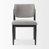 Cline 20.9L x 23.0W x 31.9H Gray Fabric W/Black Wood Dining Chair, Set of 2 by Mercana at Eve Furniture