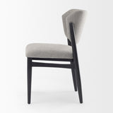 Cline 20.9L x 23.0W x 31.9H Gray Fabric W/Black Wood Dining Chair, Set of 2 by Mercana at Eve Furniture