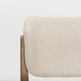 Cline Cream Fabric Upholstered and Light Brown Wood Dining Chair, Set of 2 by Mercana at Eve Furniture