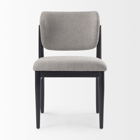 Cline Gray Fabric W/Black Wood Dining Chair, Set of 2 by Mercana at Eve Furniture