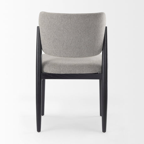 Cline Gray Fabric W/Black Wood Dining Chair, Set of 2 by Mercana at Eve Furniture