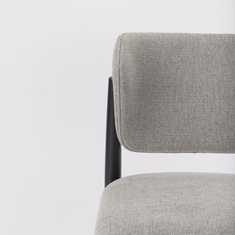 Cline Gray Fabric W/Black Wood Dining Chair, Set of 2 by Mercana at Eve Furniture