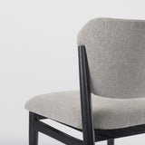 Cline Gray Fabric W/Black Wood Dining Chair, Set of 2 by Mercana at Eve Furniture