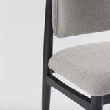 Cline Gray Fabric W/Black Wood Dining Chair, Set of 2 by Mercana at Eve Furniture