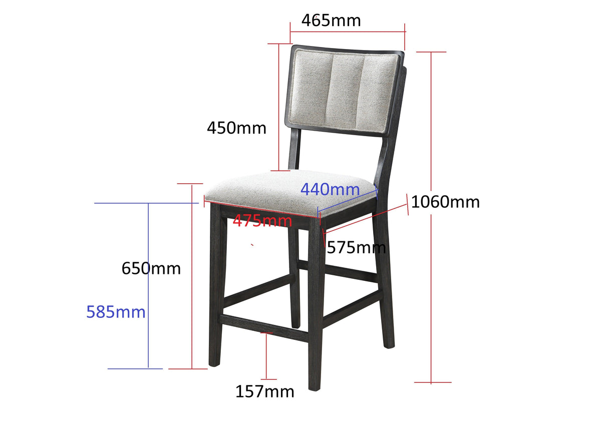Cline Light Gray Counter Height Dining Chair, Set of 2 by Crown Mark at Eve Furniture