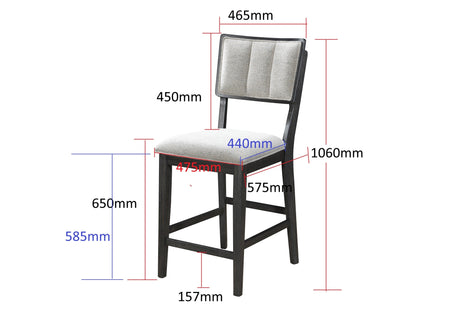 Cline Light Gray Counter Height Dining Chair, Set of 2 by Crown Mark at Eve Furniture