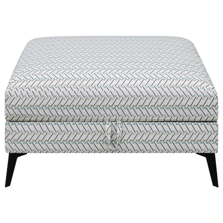 Clint Multi-color Upholstered Ottoman with Tapered Legs by Coaster at Eve Furniture