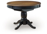 Clorazi Black/Brown Dining Butterfly Extension Table by ASHLEY FURNITURE at Eve Furniture