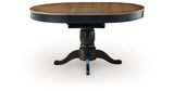 Clorazi Black/Brown Dining Butterfly Extension Table by ASHLEY FURNITURE at Eve Furniture