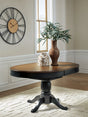 Clorazi Black/Brown Dining Butterfly Extension Table by ASHLEY FURNITURE at Eve Furniture