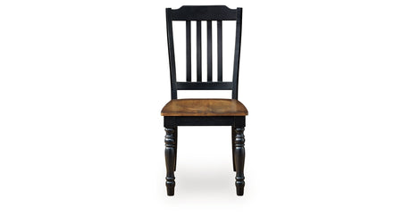 Clorazi Black/Brown Dining Chair, Set of 2 by Ashley at Eve Furniture