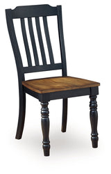 Clorazi Black/Brown Dining Chair, Set of 2 by ASHLEY FURNITURE at Eve Furniture
