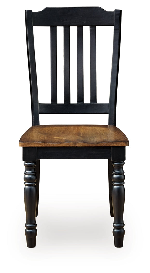 Clorazi Black/Brown Dining Chair, Set of 2 by ASHLEY FURNITURE at Eve Furniture